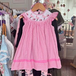 Pink Flamingo Kids Casual Dress